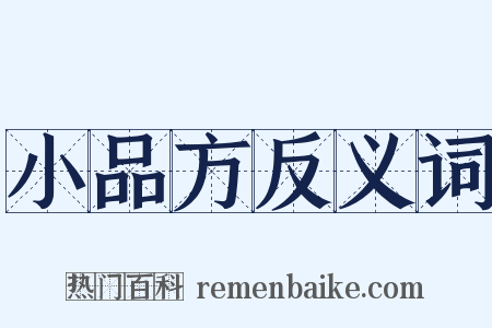 小品方反义词是什么意思的图片